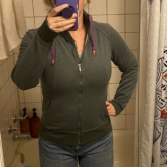 DoTERRA Sage Green Zip Terry Jacket - Picture 4 of 7